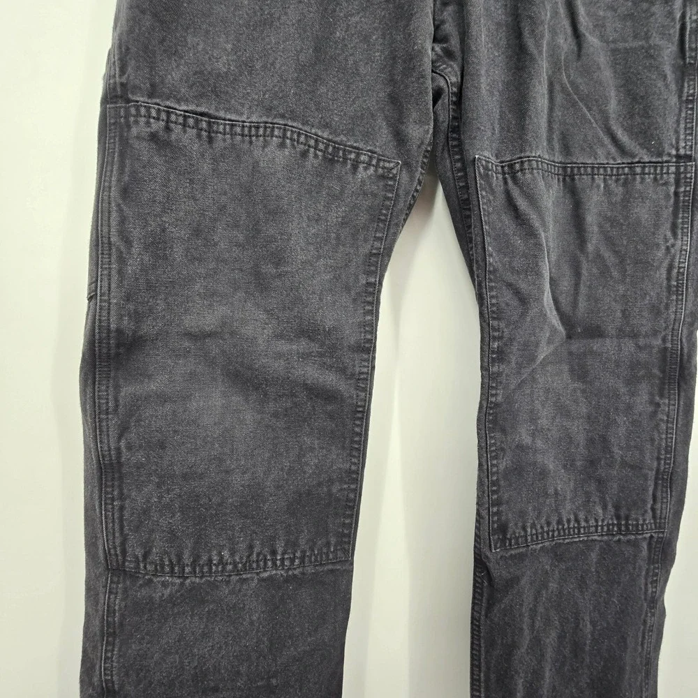 Todd Snyder Double Knee Pants Men 33x32 Black Flannel Lined Carpenter Workwear